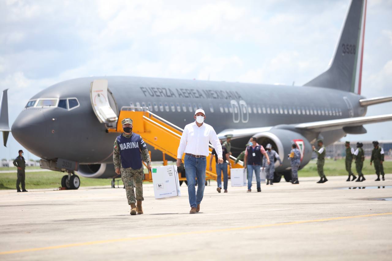 Lote de 19 mil 890 vacunas anti Covid-19 llega a Yucatán 